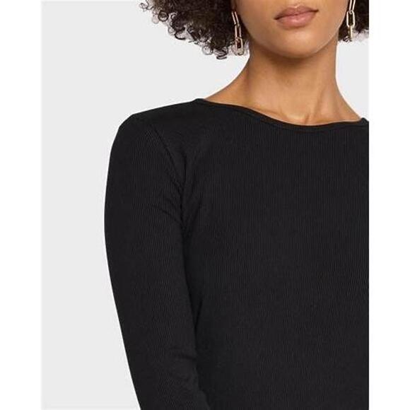 VINCE Women’s Elbow Sleeve Crew Neck T-Shirt in Black-Size X-Large - Picture 3 of 12